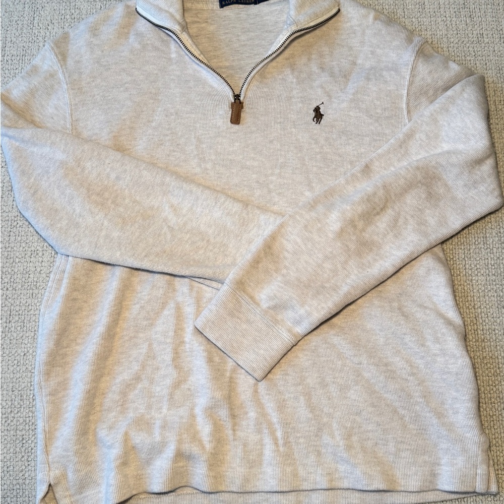 Polo by Ralph Lauren Cream Zip Up Sweater